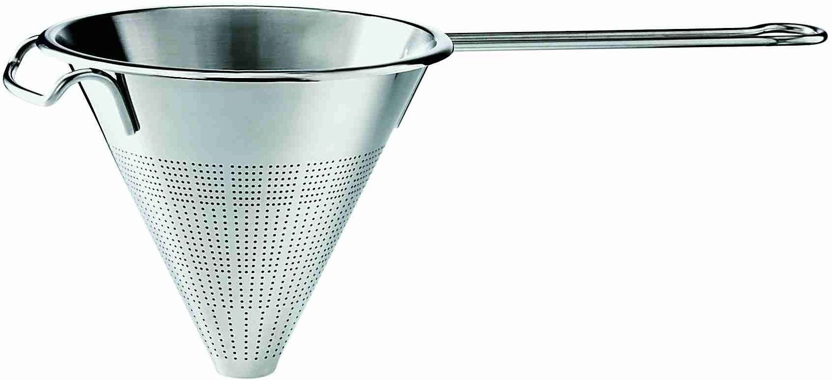Passiersieb RÖSLE, silber (edelstahlfarben), H:16cm Ø:18cm, Edelstahl 18/10, Küchensiebe, Passiersieb, Spitzsieb zum Passieren von Suppen und Saucen, spülmaschinengeeignet