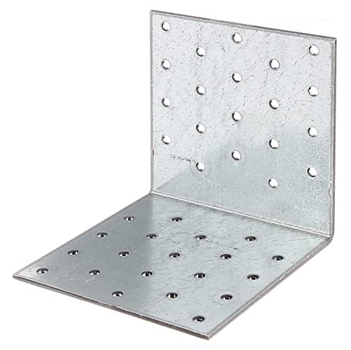 Alberts Sendzimir verzinkte stalen gatplaathoek, Zilver, B/D/H: 10 x 10 x 10 cm