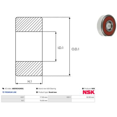 AS-PL Lager ABE9024(NSK) für TOYOTA