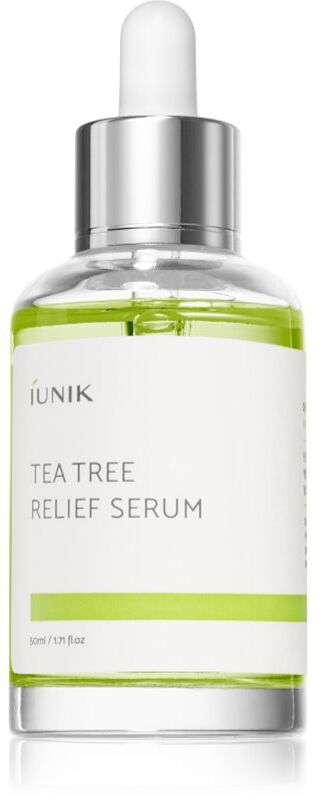 IUNIK Tea Tree Relief Serum Beruhigendes Gesichtsserum für empfindliche Haut mit Neigung zu Akne 50 ml