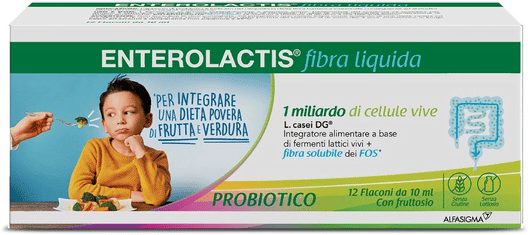 Enterolactis Fibra Liquida Integratore Di Fermenti Lattici 12 Flaconcini