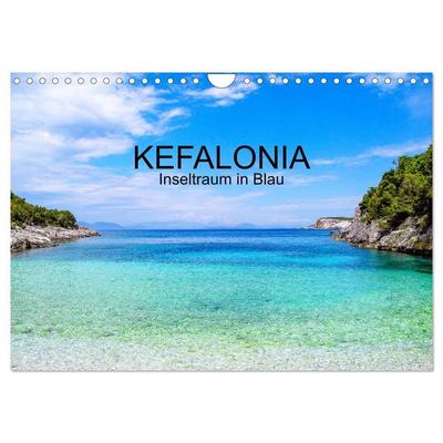 Kefalonia, Inseltraum in Blau (Wandkalender 2027 DIN A4 quer), CALVENDO Monatskalender
