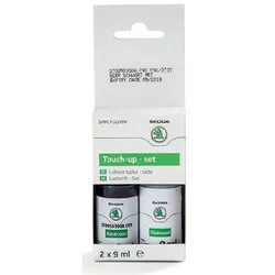 Skoda Lackstift-Set Deep-Schwarz Metallic (9 ml Lack / 9 ml Klarlack) Farbcode 2