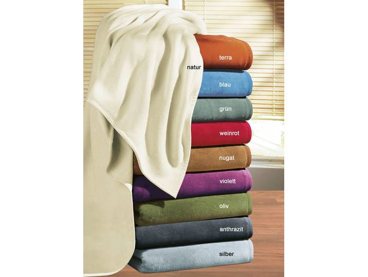Hochwertige Schlafdecke, 2er-Set, mit Veloursband-Einfassung, Weinrot