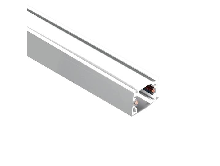 Ivela Stromschiene SQUARE 48 W, weiß, Länge 100 cm, Metall V, dimmbar, weiß / opal, Aluminium