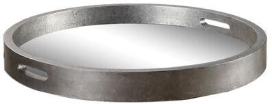 Uttermost Bechet Round Silver Wooden Tray