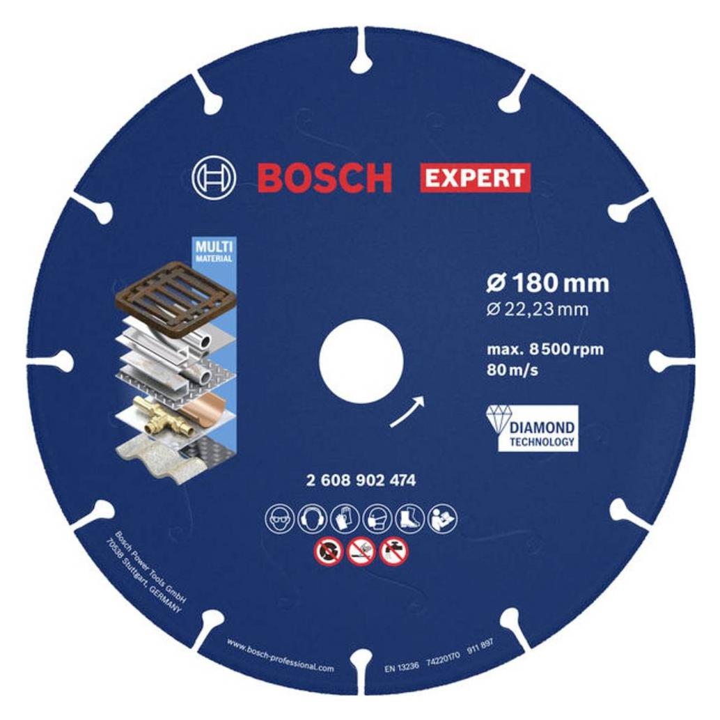 Bosch Professional EXPERT Metal Diamanttrennscheibe, 180 x 22,23 mm (2608902474)