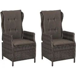 Gartensessel-Set Saviano 2-tlg. Grau