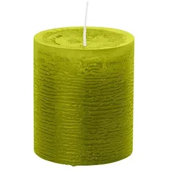 Wiedemann Kerzen grüne Rustic Kerzen, durchgefärbte Stumpenkerzen inkl. ASF 130 x 68 mm