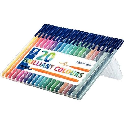 STAEDTLER Fasermaler triplus color 323, 20er Etui, sortiert. Srichstärke: