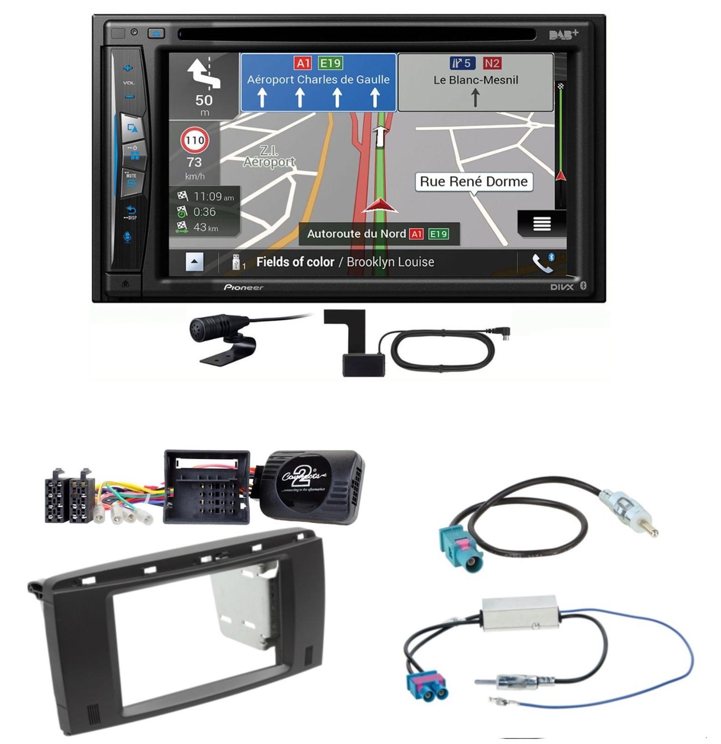 Pioneer AVIC-Z730DAB USB DAB+ MP3 Digitalradio Einbauset für Mercedes R W251