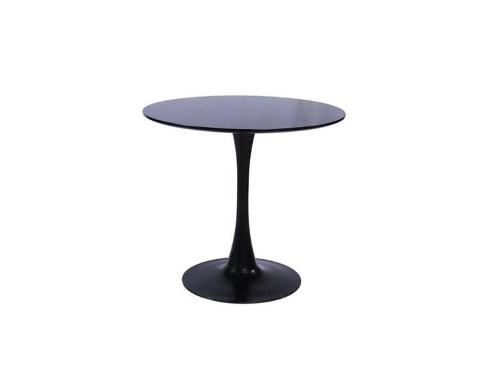 Table à manger ronde 2 à 4 personnes noire en métal et polypropylène Bianca - Amadeus