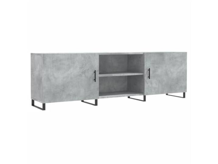hliofuir TV-Schrank Betongrau 150x30x50 cm Lowboard Fernsehtisch Stabile Mediakonsole mit 4 Fächern und Tür für Ihr Wohnzimmer. Aus robustem Holzwerkstoff mit eleganten Eisenbeinen.
