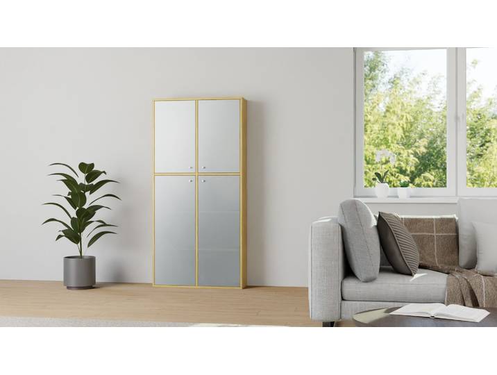 Vitrine en bois massif sur mesure Chêne Naturel huilé