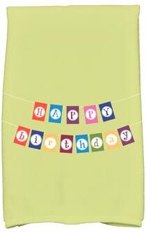 E by Design 18 x 30-inch, Happy Birthday, Holiday Word Print Kitchen Towel