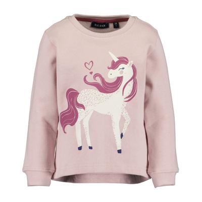Sweater BLUE SEVEN "Sweatshirt", Mädchen, Gr. 122, rosa (4011, rosa), 100% Baumwolle, normal normal, Rundhals, gerader Abschluss, Sweatshirts Sweater