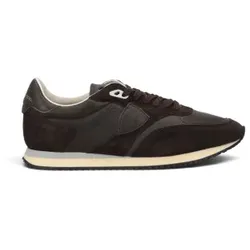 Philippe Model für Herren. BVLU Braune Blville Low Ledersneaker (45), Wohnung, Schnürsenkel, Lässig