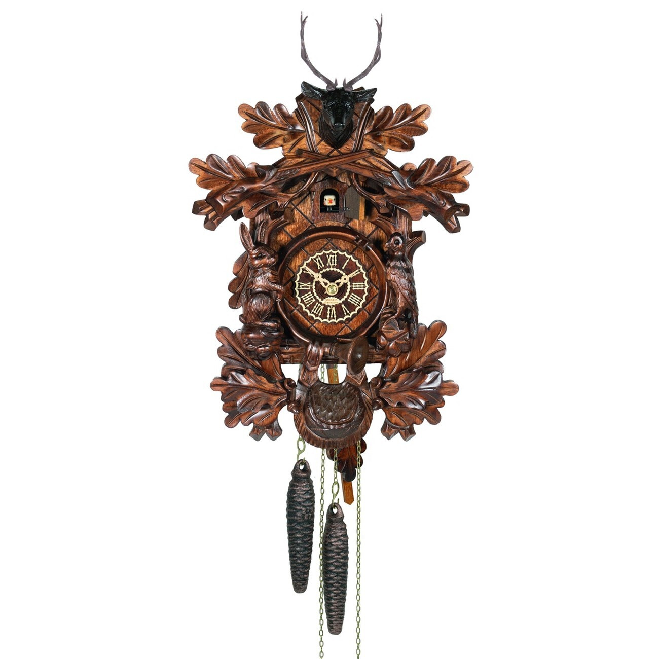 Trenkle Cuckoo Classic Handgesneden Cuckoo-klok met 1-daags kettingaangedreven uurwerk