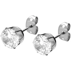 Titan Ohrstecker EINGEFASSTER KRISTALL
