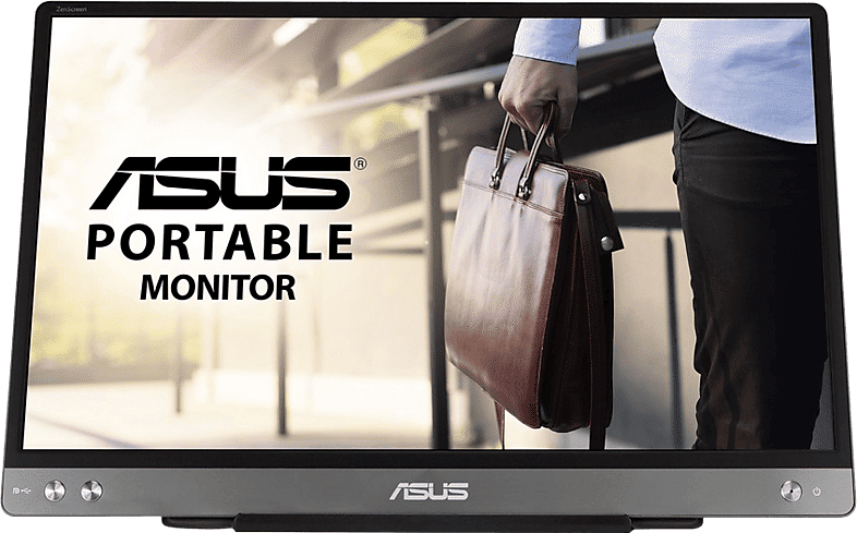 Monitor portátil - ASUS ZenScreen MB14AC, 14" FHD, Portátil, 5 ms, 60 Hz, USB, Antiparpadeo, Filtro luz azul, Gris