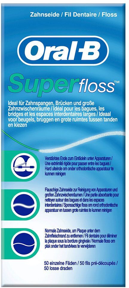 Oral-B® Zahnseide Superfloss 50 Fäden 1 St 1 St Zahnseide