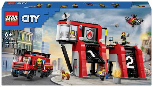 60414 LEGO CITY Feuerwehrstation mit Drehleiterfahrzeug
