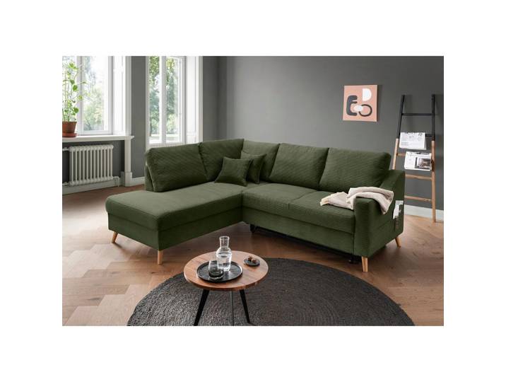 Ecksofa Valentina Dunkelgrün S: 200x230 cm