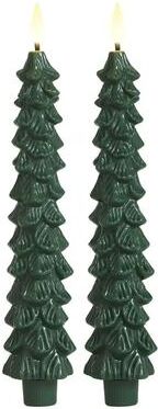 Uplift Treasures Christmas Tree LED Flameless Candles With 3D Flame Wick Set 2pcs