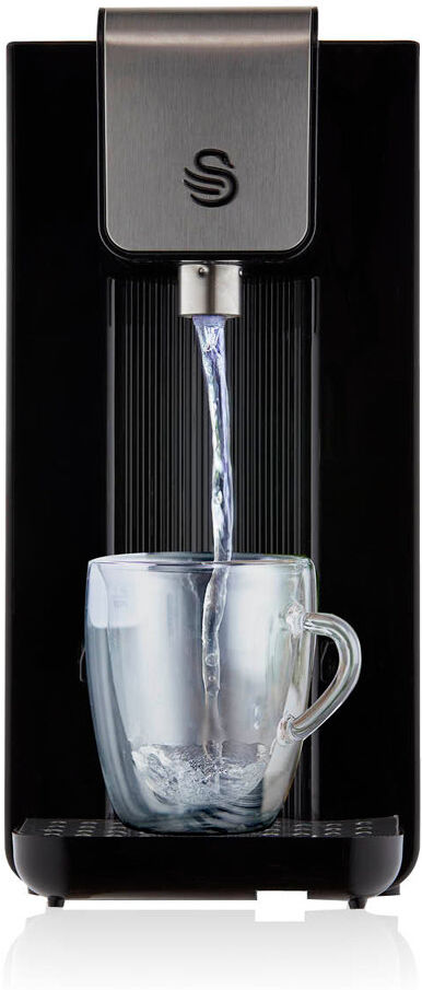 Swan Instant Hot Water Dispenser with 2.5L Tank Capacity, Replaceable Limescale Filter, One Button Operation, Removable Drip Tray, Boil Dry and Overh Black 30.5cm H X 23.9cm W X 14.5cm D