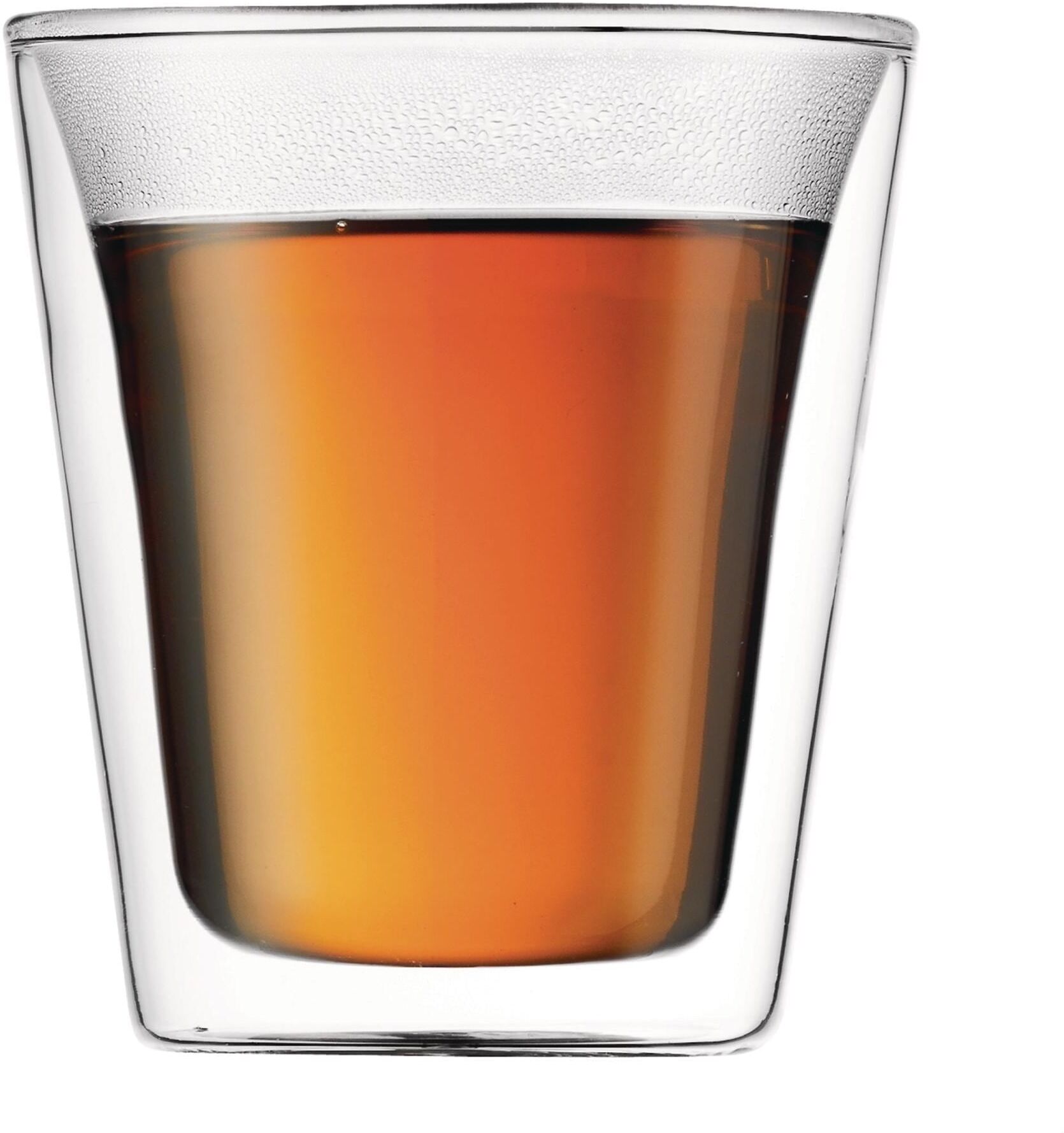 Thermotasse BODUM "Canteen 2 dl", transparent, H:9,6cm, Glas, Trinkgefässe, Thermotasse transparent 9,6cm, 200ml, 2 Stk.