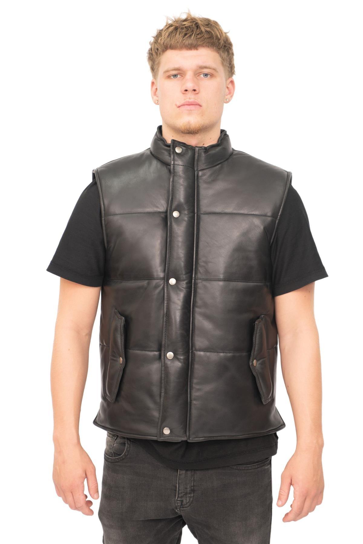 Klassische Herren-Pufferweste aus Leder – Nottingham