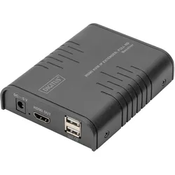 Digitus IP KVM Extender, Receiver (RX) Einheit für DS-55529, KVM Switch, Schwarz