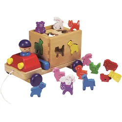 Spielba Lastwagen mit Tieren+Sortierspiel