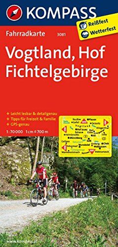 KOMPASS-Karten GmbH - Vogtland - Hof - Fichtelgebirge: Fahrradkarte. GPS-genau. 1:70000 (KOMPASS-Fahrradkarten Deutschland, Band 3081) - Preis vom 30.09.2026 22:30:23 h
