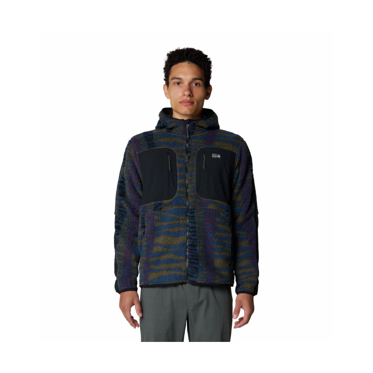 Mountain Hardwear Hicamp Fleece Printed Hoody ridgeline ridge stripe print (205) XL 210419-205-XL