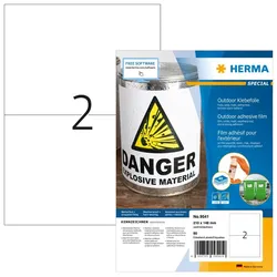 HERMA 9541 selbstklebendes Etikett Rechteck Weiß 80 Stück(e)