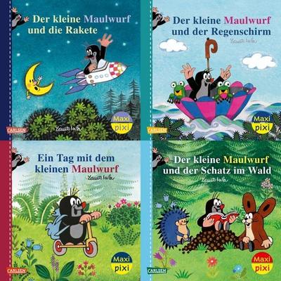 Maxi-Pixi-4er-Set 117: Neue Abenteuer mit dem kleinen Maulwurf (4x1 Exemplar), Set von Zdeněk Miler,Hanna Sörensen, Carlsen, 978-3-551-03081-8