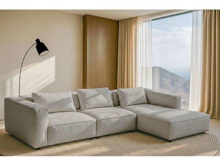 Home affaire Ecksofa Tvinnet, Breite 317 cm, extra tiefe Sitzfläche, kubisches Sitzvergnügen