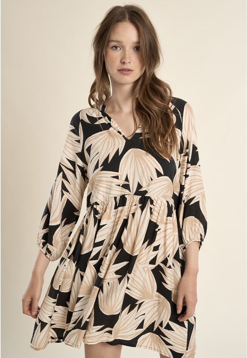 MOLLY BRACKEN Robe patineuse imprimé floral, courte, manches 3/4