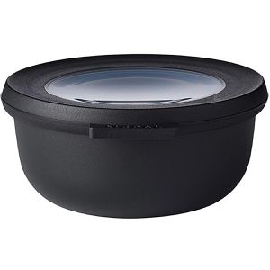 Mepal Frischhaltedose Cirqula rund, aus Kunststoff, 0,35 Liter, Multischüssel, Nordic black, luftdicht