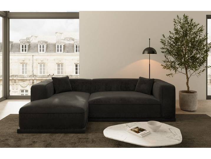 Couch Merida L-Form in Stoff