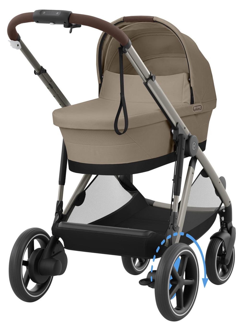 Cybex E-Gazelle S Kinderwagen 2-in-1 - Taupe - Almond Beige / Beige