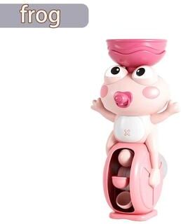 Uplift Picks Frog Bird Waterwheel Bath Toy Suction Spinner For Kids pink Frog
