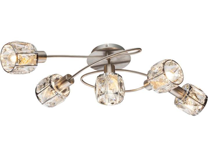 GLOBO plafonnier salon plafonnier spot verre cristaux 54356-5