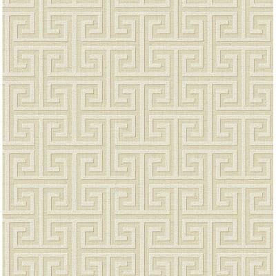 Seabrook Designs New York Greek Key Unpasted Wallpaper