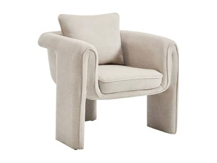 Vente-unique - Fauteuil en Tissu Beige JOLIPIA
