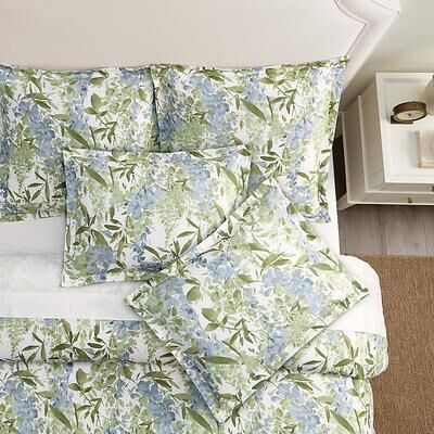 Wisteria Sham - Cornflower Standard - Ballard Designs