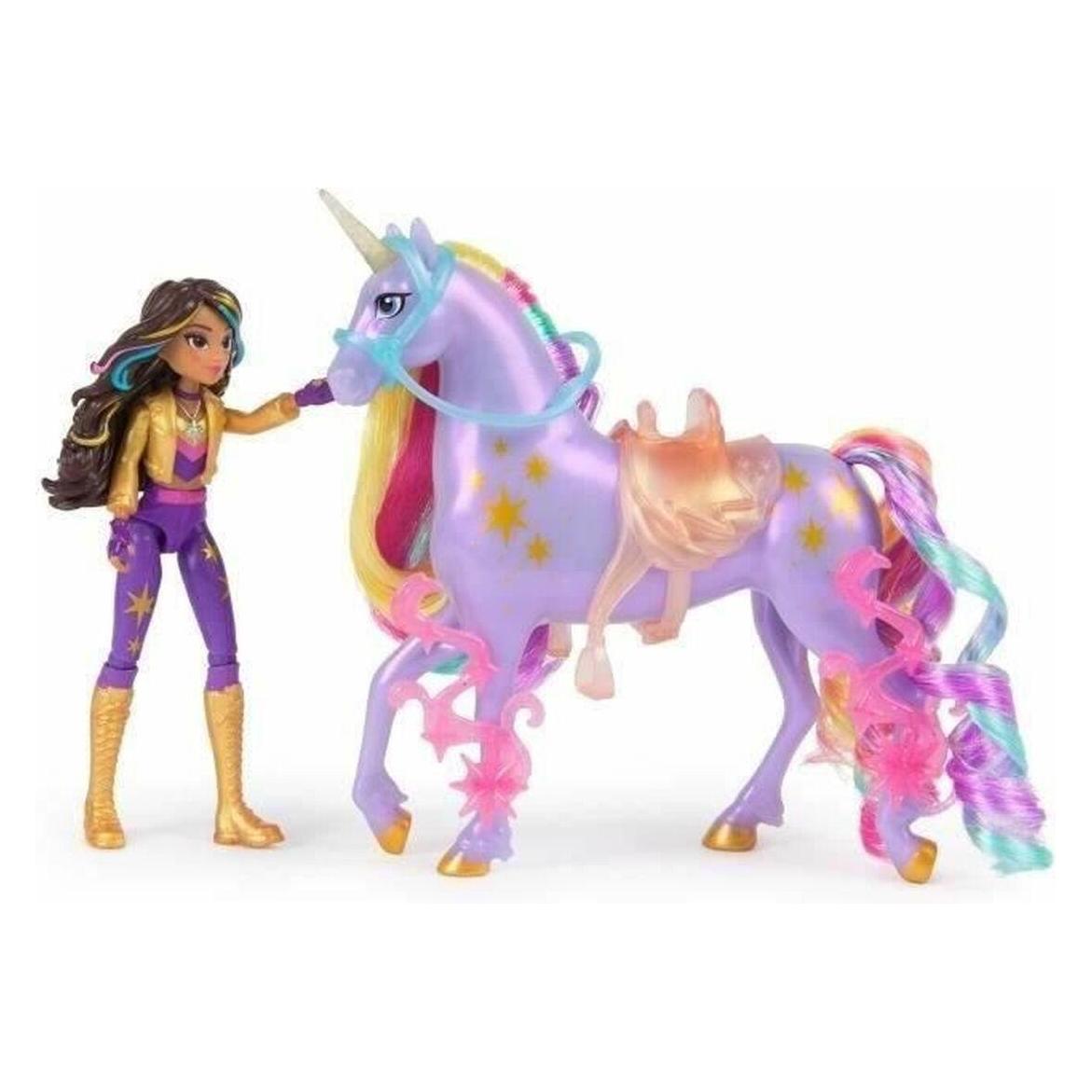 Unicorn Academy - Sophia und Einhorn Wildstar (mit echter Mähne und Schweif sowie Bürste) (6072668)