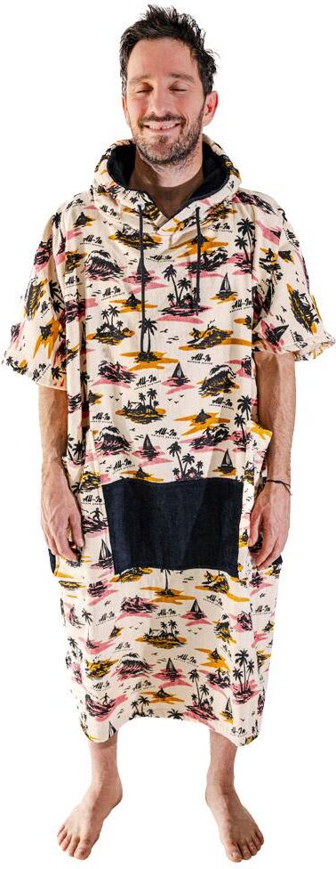 All-In  - V-Poncho Men Beach Crew Surf Is Free - Poncho de bain