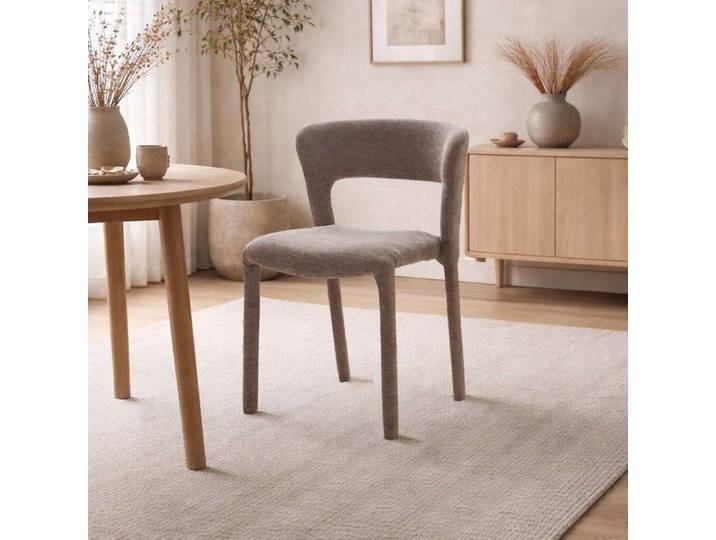 Milton & Oldbrook Japandi Chaise de Salle à Manger Ghent Taupe